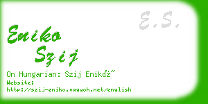 eniko szij business card